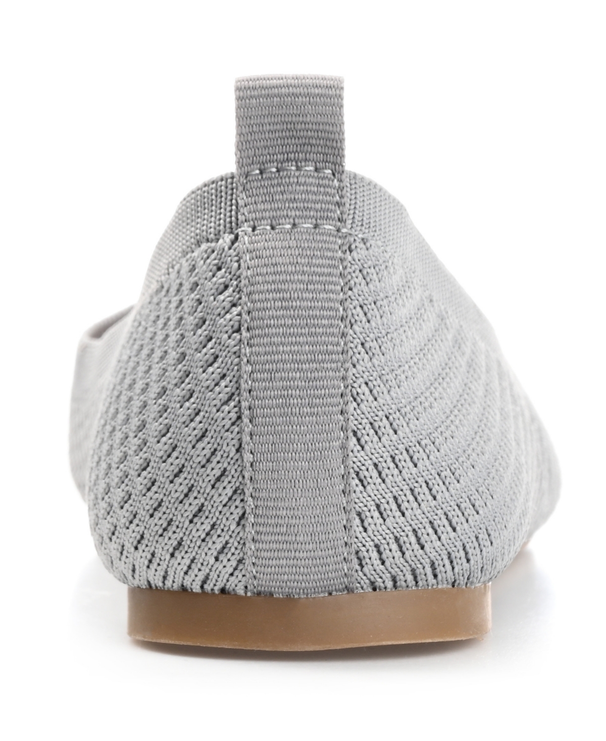 Shop Journee Collection Women's Maryann Knit Round Toe Ballet Flats In Grey