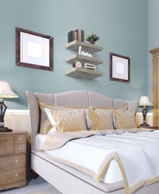 3 Pack 16 Inch  Floating Shelves - for Bedroom, Kitchen, Living Room, Office