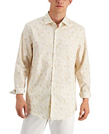 Men's Relaxed-Fit Paisley Dobby Shirt, Created for Macy's 