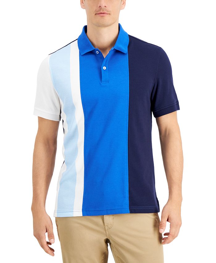 Club Room Men's Colorblocked Polo, Created for Macy's & Reviews - Polos ...