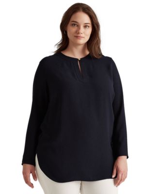 Lauren Ralph Lauren - Plus Size Long-Sleeve Georgette Tunic