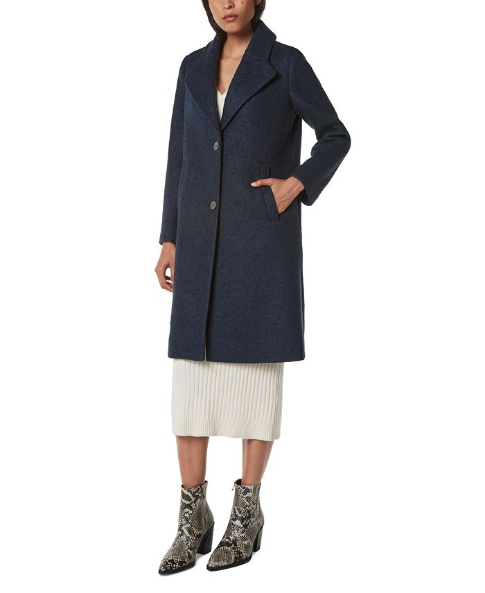 Marc New York Single-Breasted Boucle Walker Coat & Reviews - Coats ...