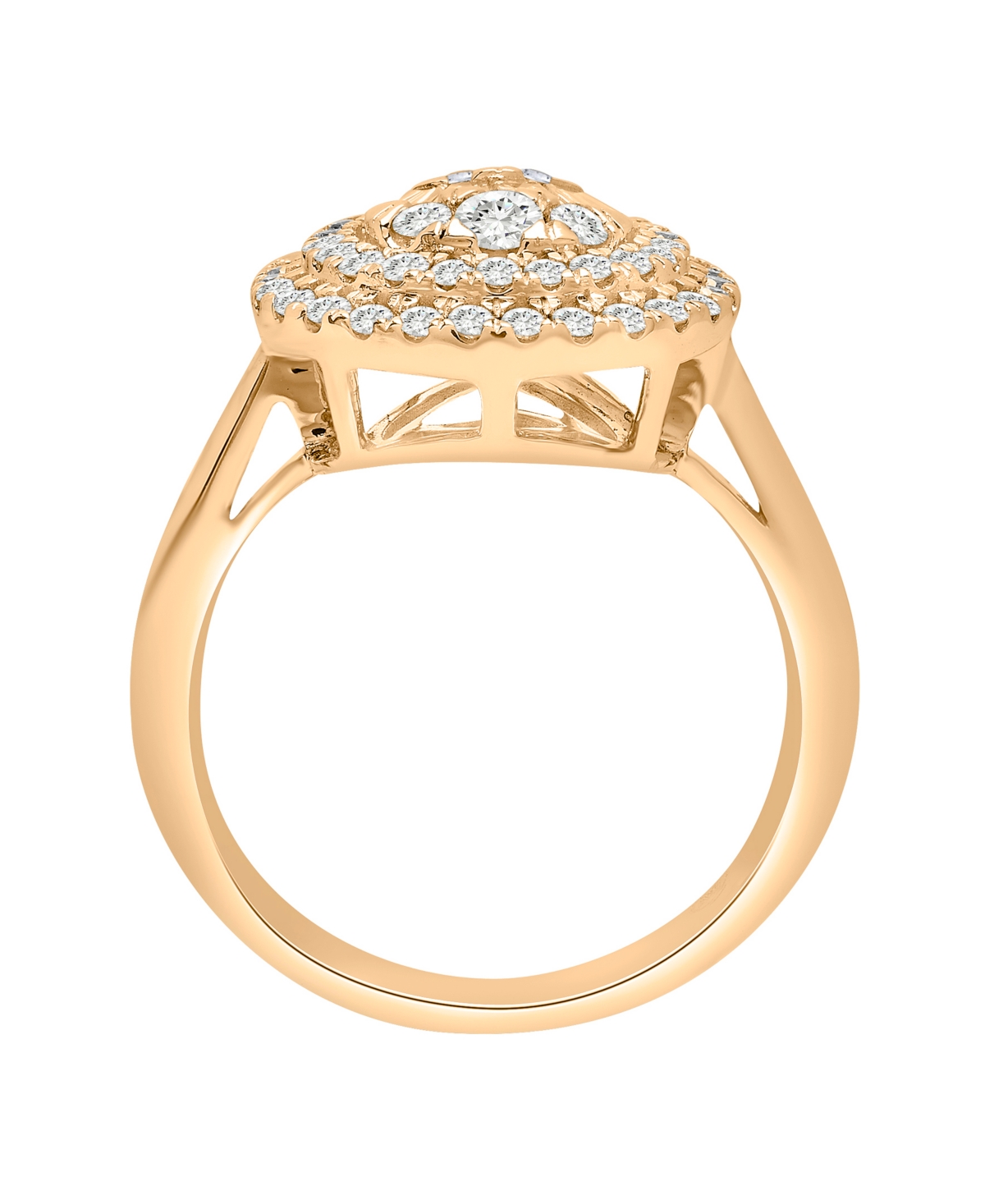 Wrapped in Love Diamond Teardrop Cluster Statement Ring (1 ct. t.w.) in 14k White Gold or 14k Created for Macy's - Yellow Gold