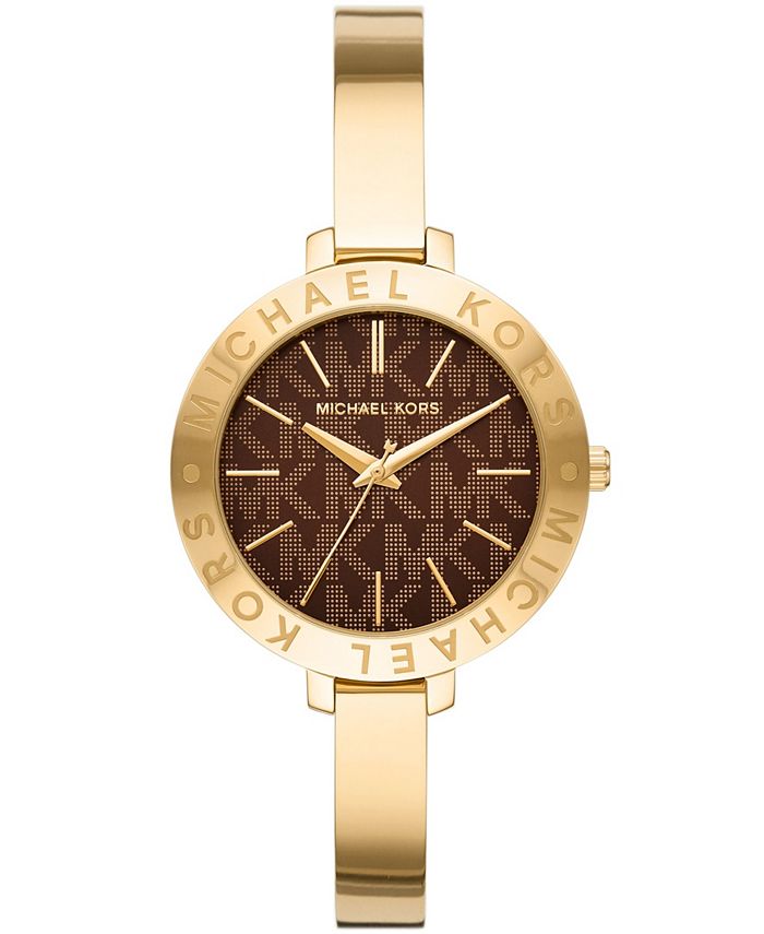 Michael Kors Women's Jaryn Gold-Tone Stainless Steel Bangle Watch, 36mm &  Reviews - All Watches - Jewelry & Watches - Macy's