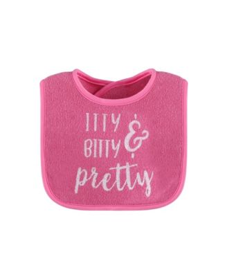 Cotton Feeding Baby Bib, 8pk Girls