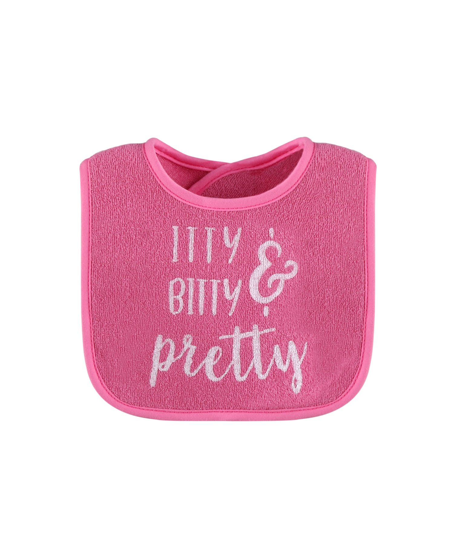 Cotton Feeding Baby Bib, 8pk Girls