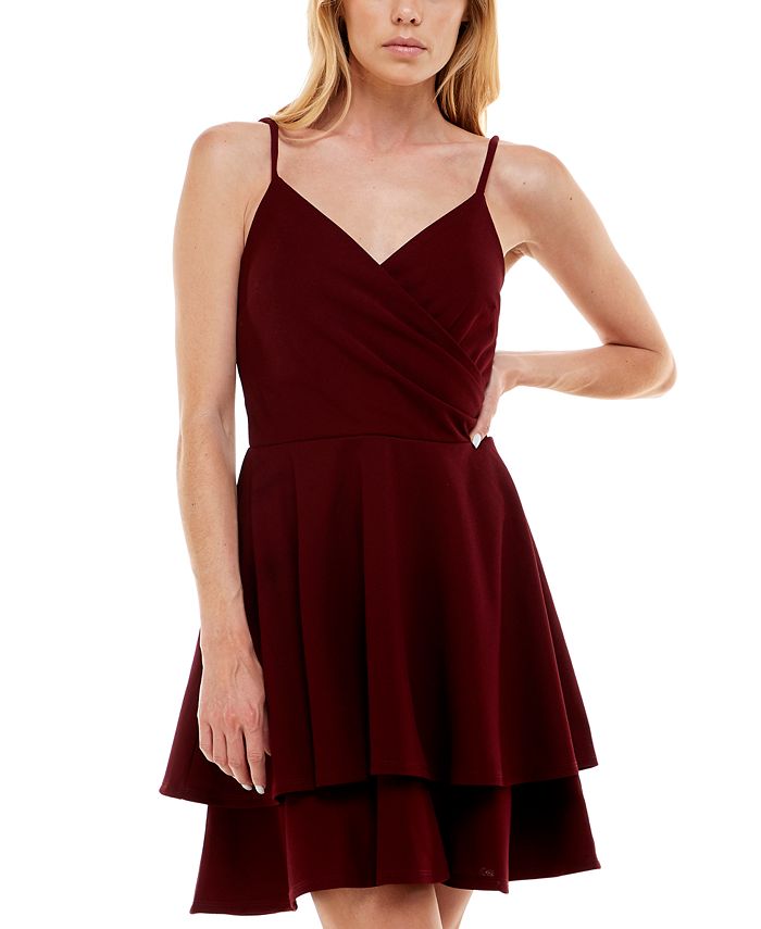 Macy's burgundy dress juniors clearance
