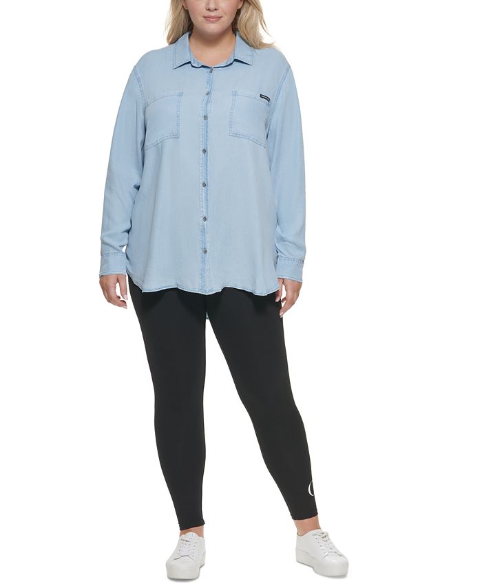 Plus Calvin Klein Jeans Size Utility Trendy Shirt Macy\'s -