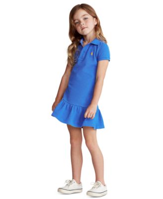 Polo Ralph Lauren Toddler Girls Cotton Mesh Polo Dress - Macy's