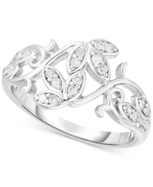 Macy's Diamond Vine-inspired Ring (1/5 Ct. T.w.) In Sterling Silver. In Sterling Silver