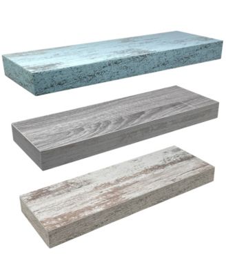 3 Pack 16 Inch  Floating Shelves - for Bedroom, Kitchen, Living Room, Office