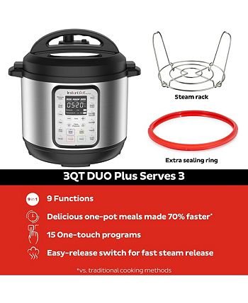 Instant Pot Duo Plus 3-Quart Mini 9-in-1 Multi-Use Pressure Cooker 