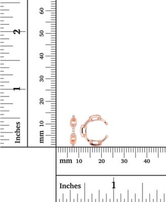 Cubic Zirconia Chain Link Ear Cuffs 