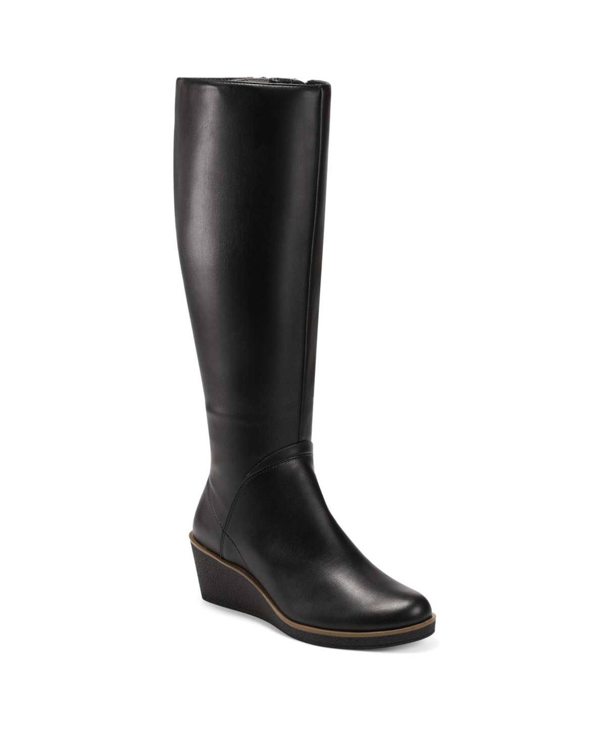 Shop Aerosoles Women's Tall Binocular Regular Calf Wedge Boots In Black