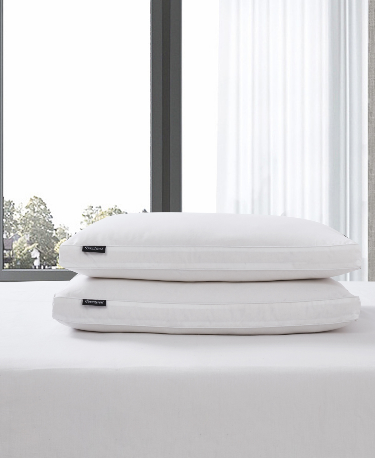 Beautyrest Feather & Down Fiber Firm 2-Pack Pillow, King
