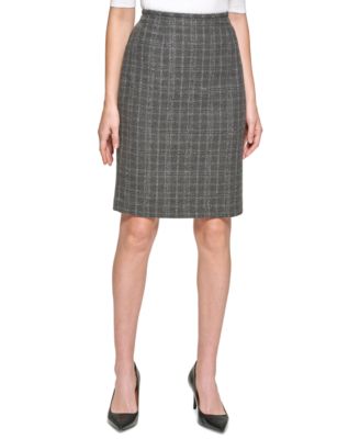 Calvin Klein - Plaid Pencil Skirt