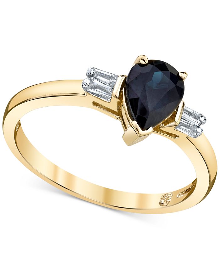 Macy's sapphire discount and diamond ring