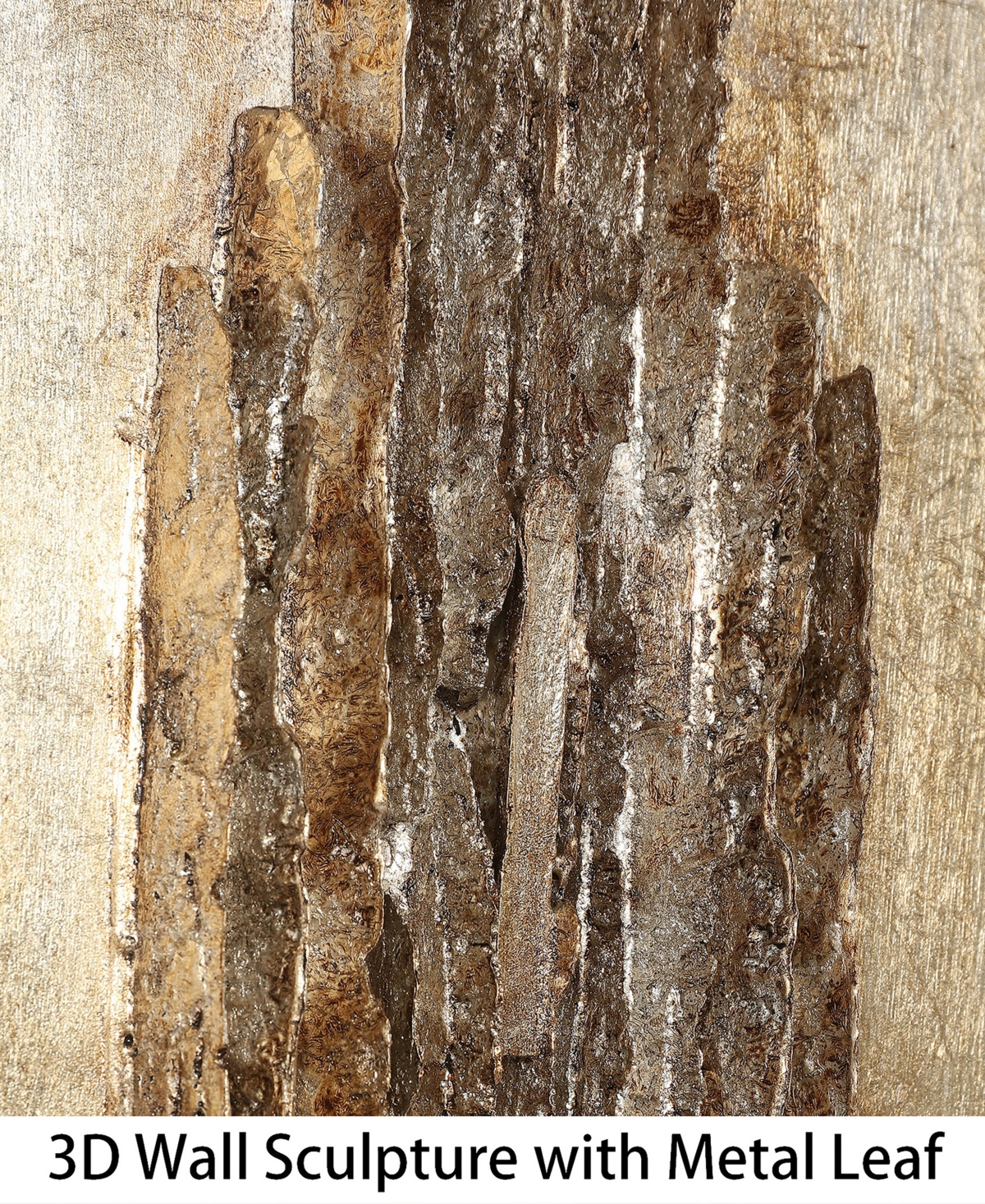Empire Art Direct Stratified Metallic Handed Painted Rugged Wooden Wall Art, 2.8
