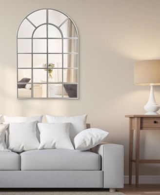 Solid Wood Base Covered with Beveled Arch Window Mirror - 30" x 40"