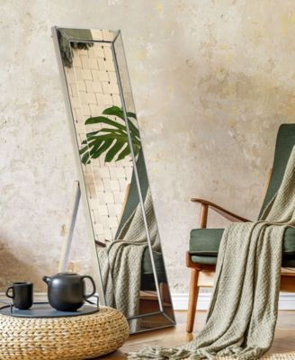 Solid Wood Frame Covered with Beveled Clear Mirror - 64" x 18"