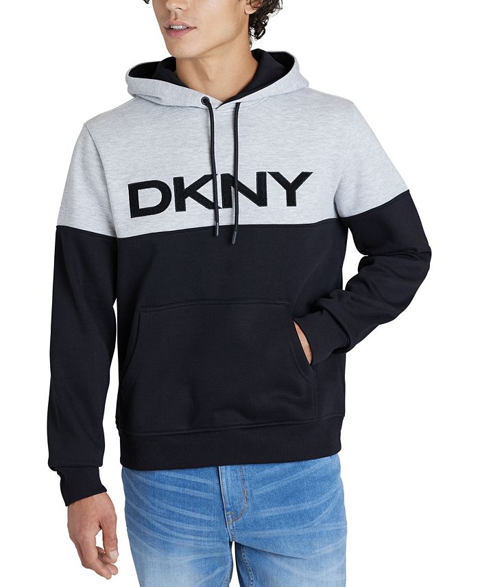 DKNY Men's Logo Fleece Hoodie, Created for Macy's & Reviews - Hoodies ...