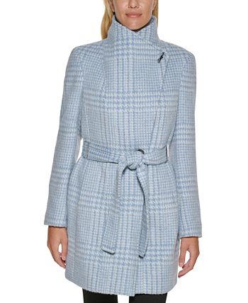 Calvin Klein Women's Petite Asymmetrical Belted Wrap Coat, Created for  Macy's & Reviews - Coats & Jackets - Petites - Macy's