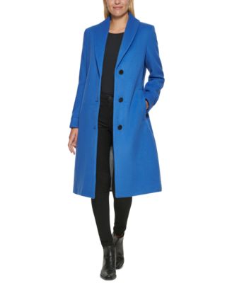 calvin klein long wool coat womens