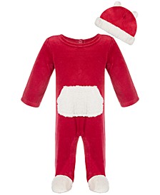 Baby Boys or Girls Velour Coverall & Hat Set, Created for Macy's 
