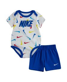 Baby Boys Swooshfetti Bodysuit Shorts Set