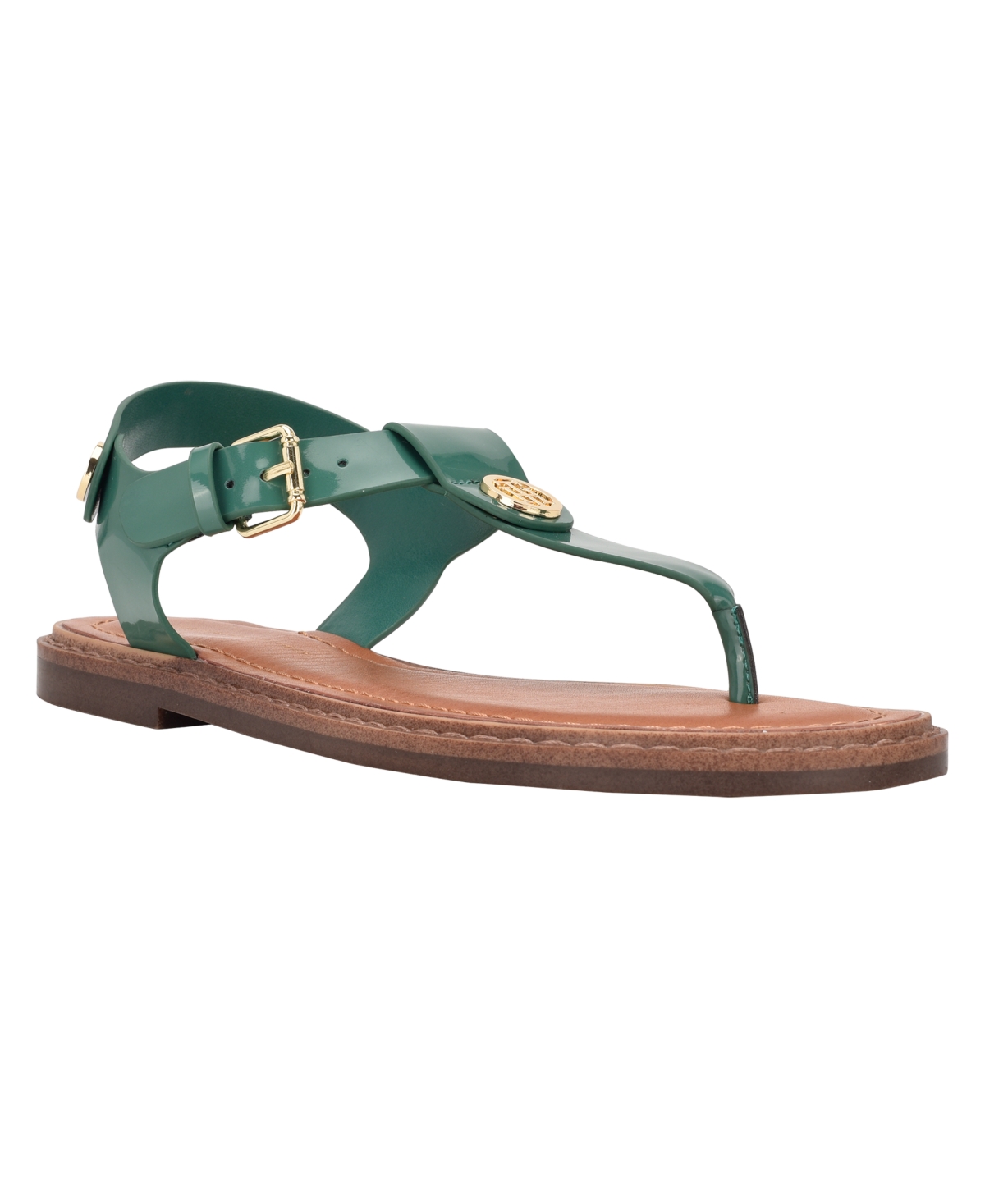 Tommy Hilfiger Women's Bennia Thong Flat Sandals In Green