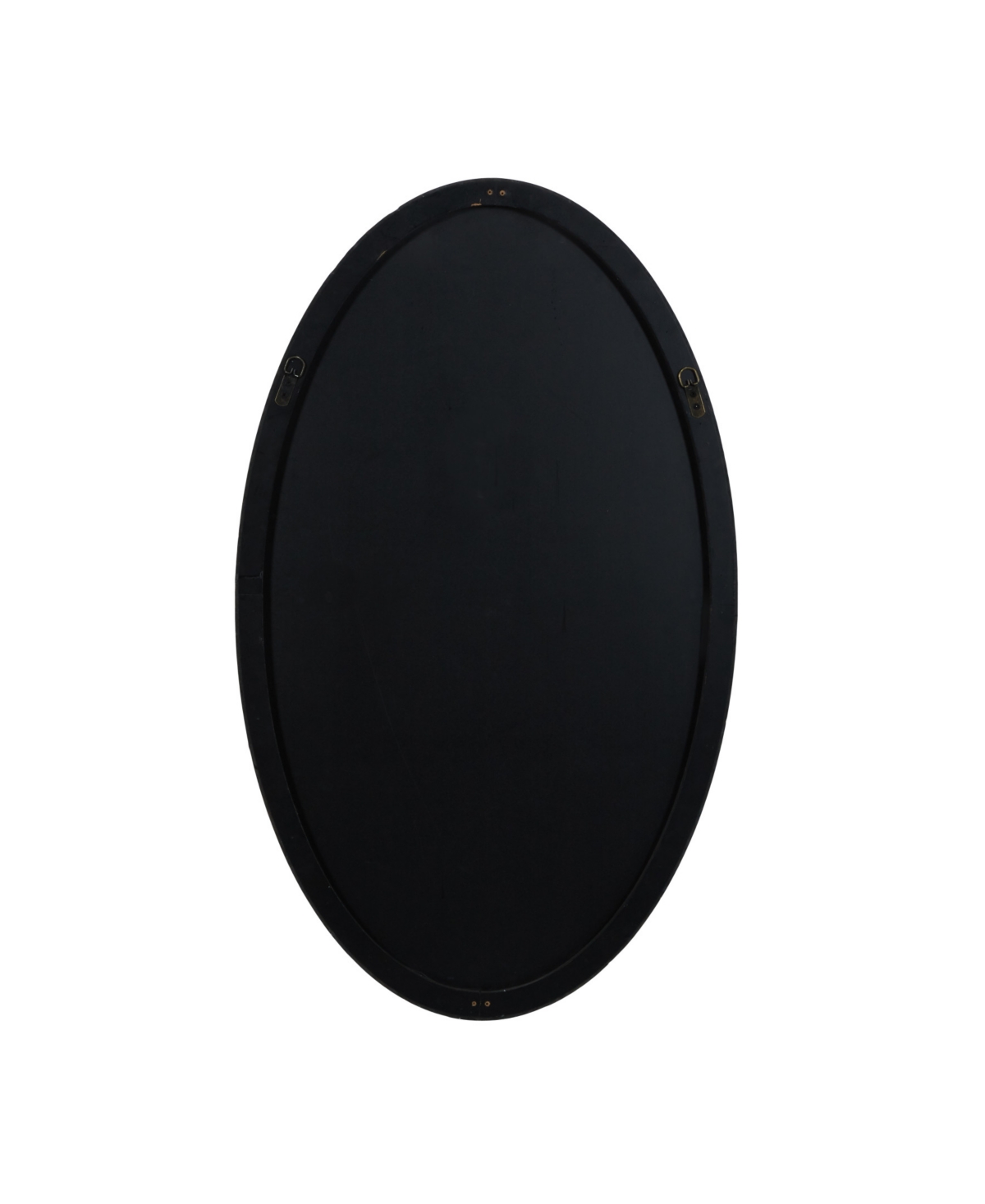 Black Contemporary Wood Wall Mirror - Black