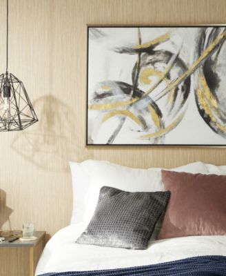 by Cosmopolitan Gold Contemporary Abstract Canvas Wall Art, 30" x 40"