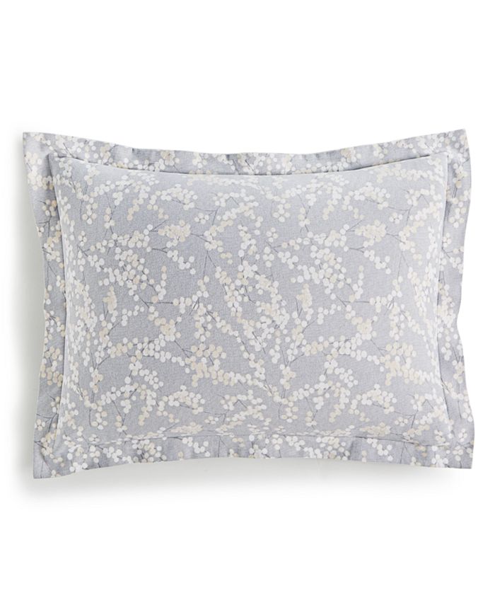 Martha Stewart Collection Holiday Flannel Winterberry Sham, King