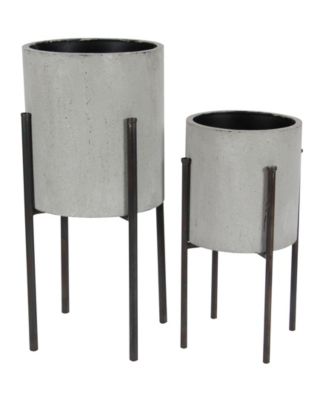 Metal Modern Planter, Set of 2