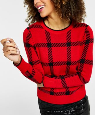 macy's red sweater women's
