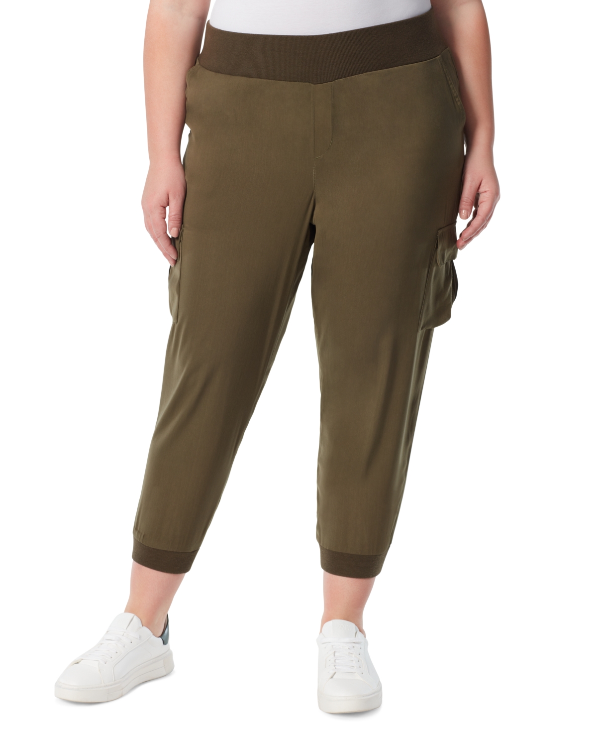 Jessica Simpson Trendy Plus Size Pull-on Cargo Pants In Kalamata | ModeSens