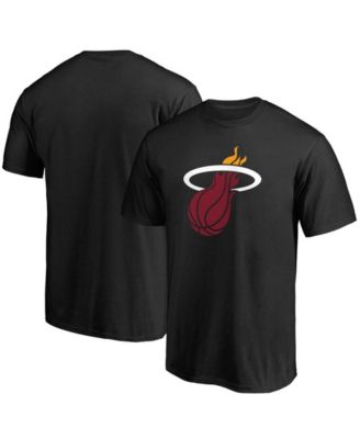 Men's Black Miami Heat Primary Team Logo T-shirt
