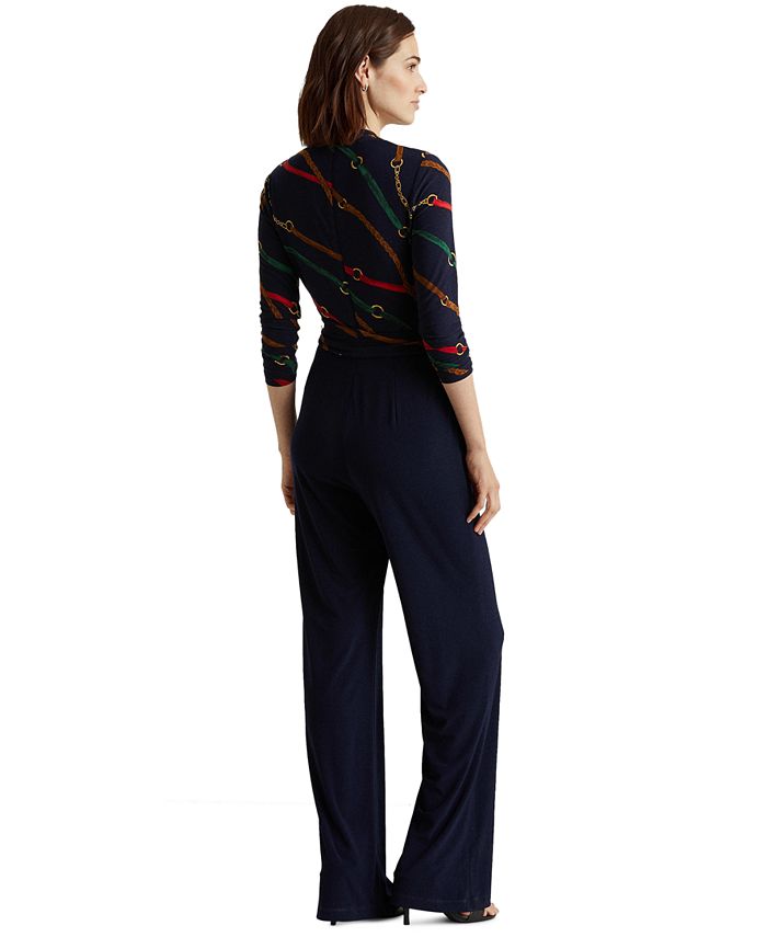Lauren Ralph Lauren BeltingPrint Jersey Jumpsuit Macy's