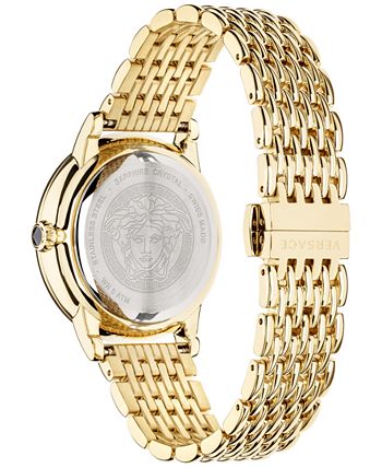 Versace - Women's Swiss Medusa Icon Gold-Tone Stainless Steel Bracelet Watch 38mm