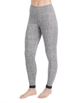 Cuddl Duds SoftWear Lace Edge Leggings 