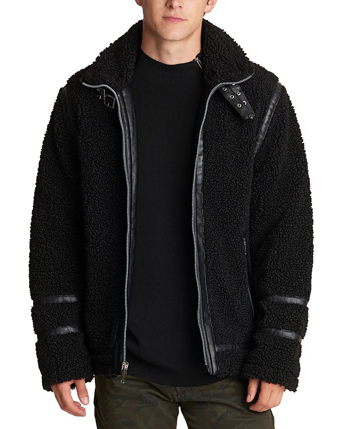 half acht strak Pikken Karl Lagerfeld Paris Men's Sherpa Aviator Jacket & Reviews - Coats & Jackets  - Men - Macy's