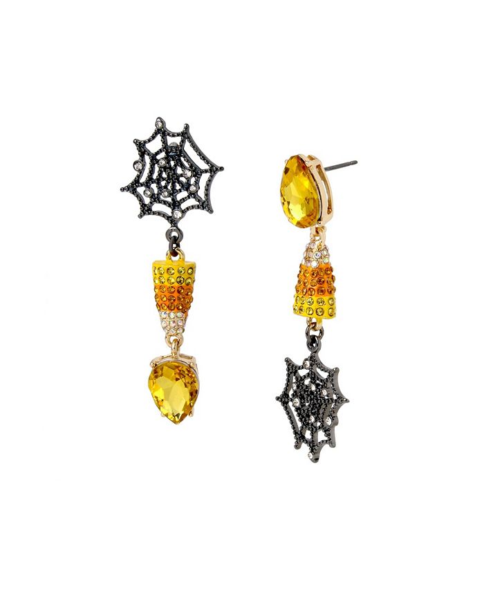 Betsey Johnson Candy Corn Mismatch Earrings Macy s