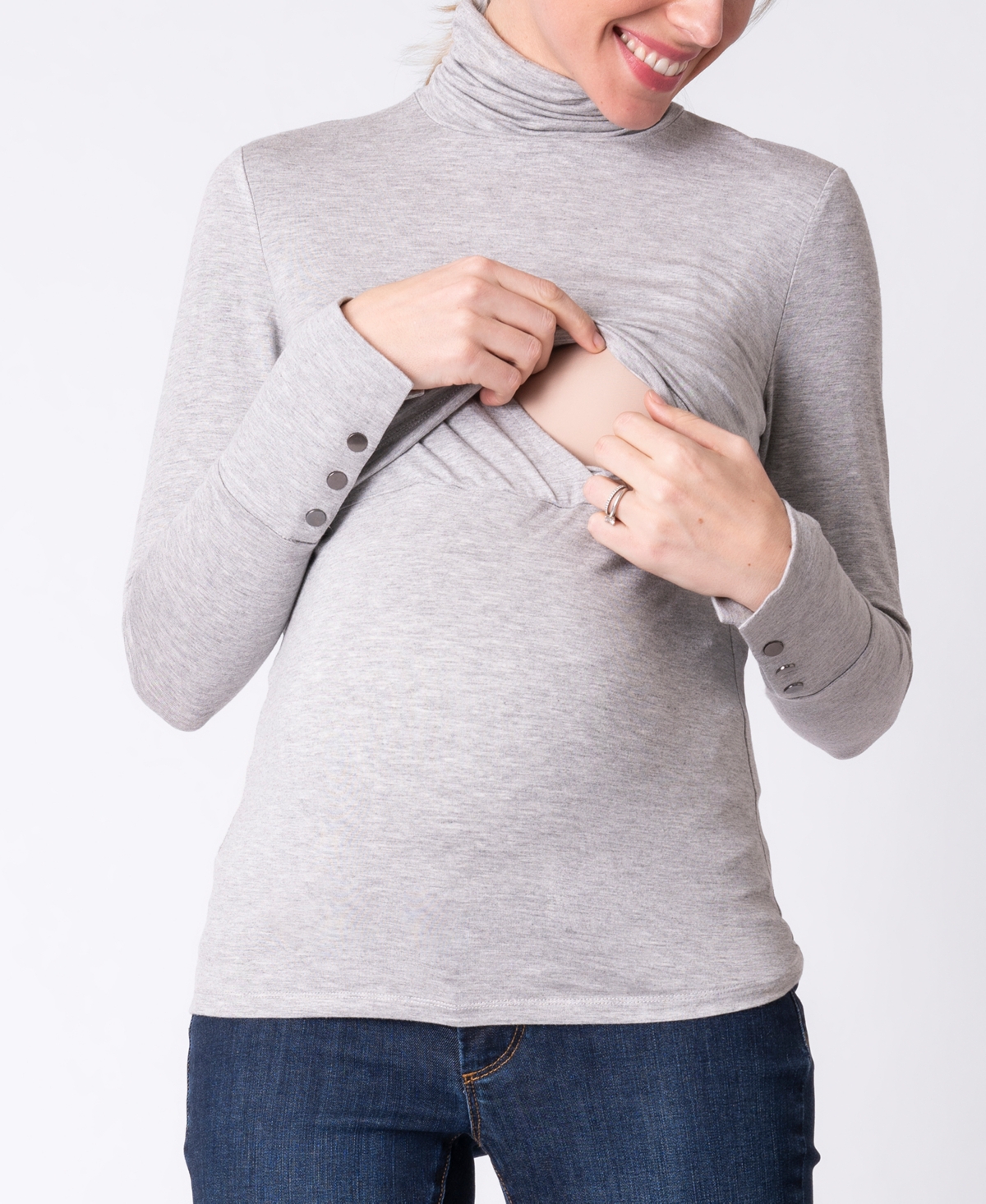 SERAPHINE WOMEN'S MATERNITY NURSING ROLL NECK TOP 