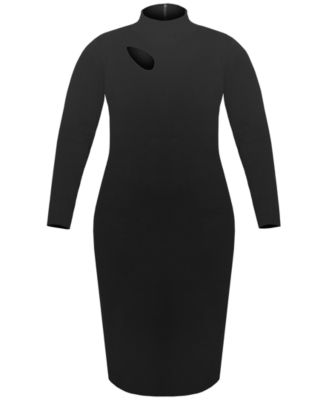 RACHEL Rachel Roy - Plus Size Keyhole Sweater Dress