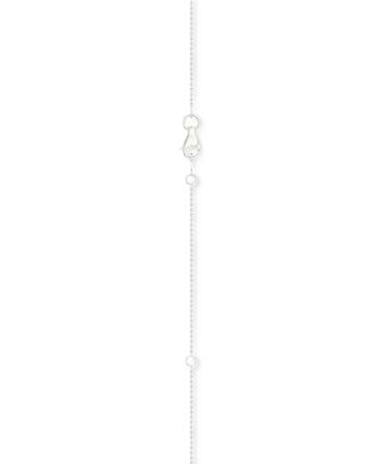 Twinkling Diamond Star - Diamond Interlocking Oval 18" Pendant Necklace (1/4 ct. t.w.) in 10k White Gold