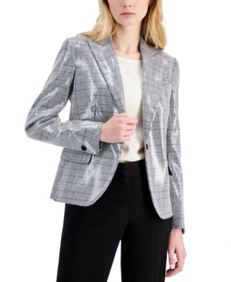 anne klein single button blazer