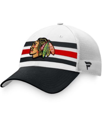 Fanatics - Men's White/Black Chicago Blackhawks 2021 NHL Draft Authentic Pro On Stage Trucker Snapback Hat