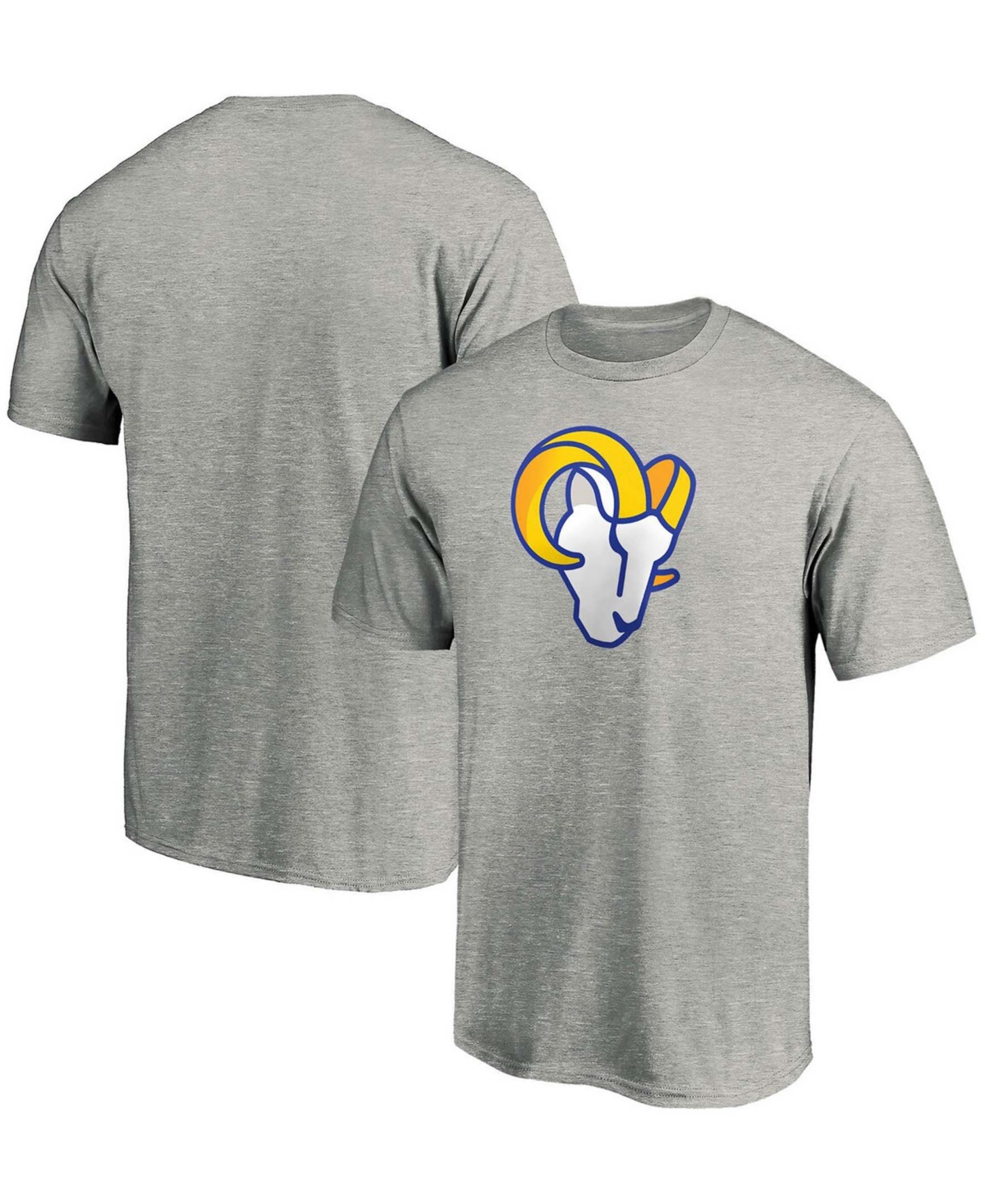 Fanatics Men's Heathered Gray Los Angeles Rams Primary Logo T-shirt In Heather Gray