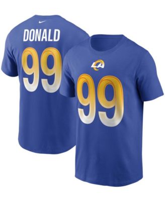 Nike Men's Aaron Donald Royal Los Angeles Rams Name and Number T