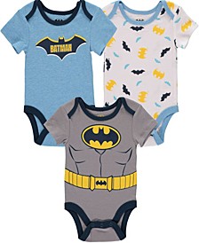 Baby Boys Batman Bodysuits Pack of 3